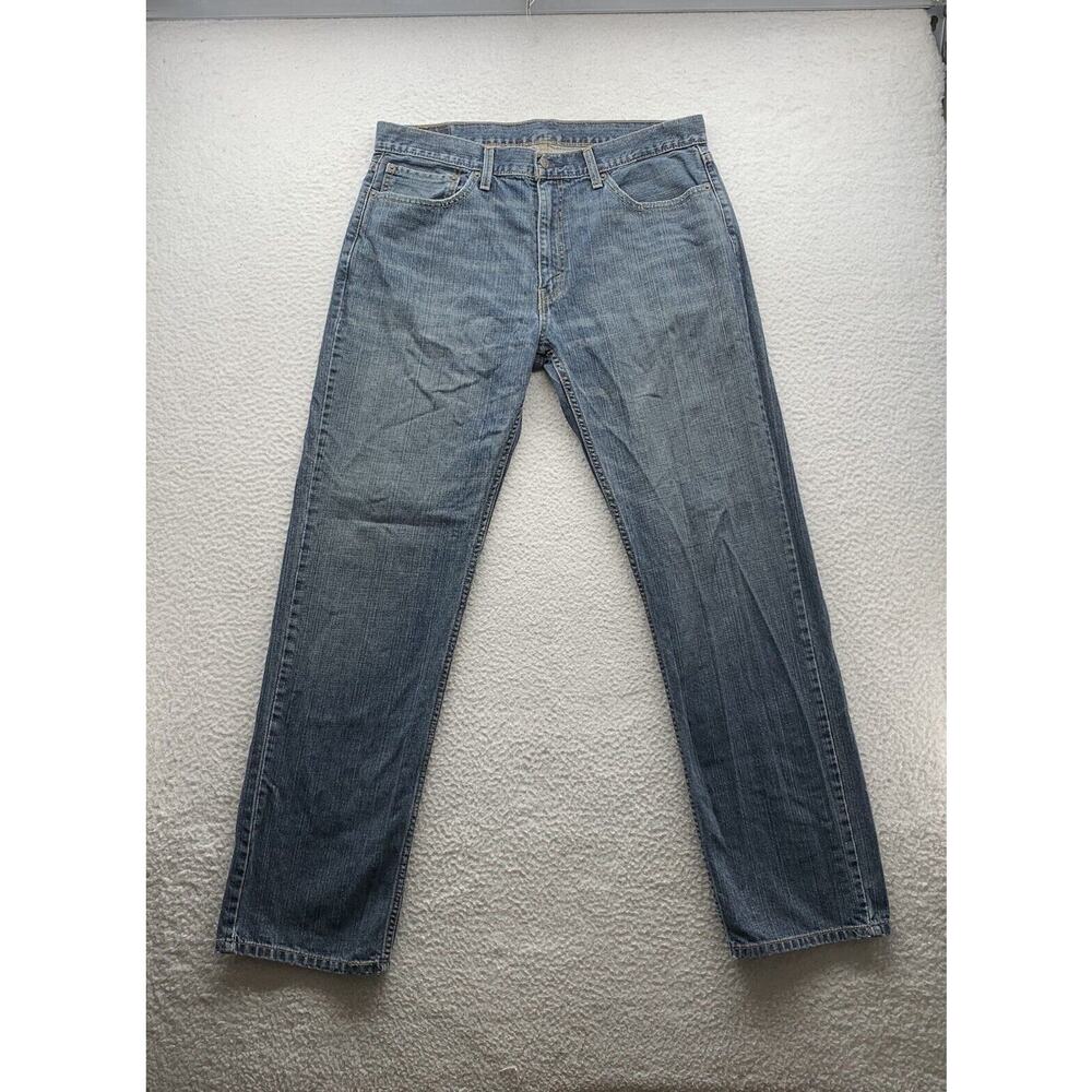 Levi's 559 Jeans Mens 36x34 Relaxed Fit Straight Leg Blue Hand Sand Whiskered‎